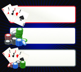 Poker card banner