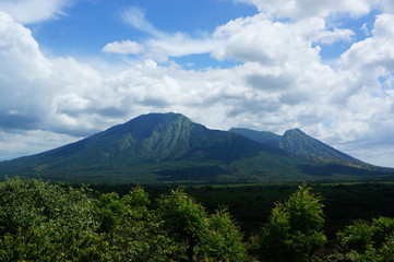 mountains and clouds