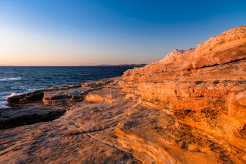 南紀白浜 千畳敷 夕方
