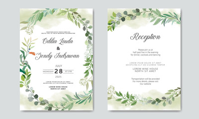 wedding invitation with luxury and beauty floral themes