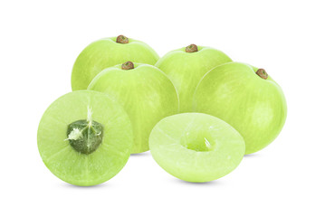 Indian gooseberry isolated on white background