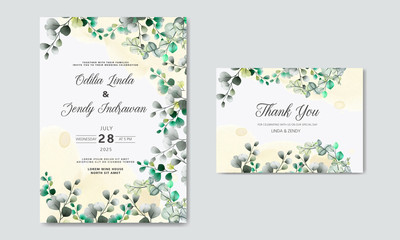 wedding invitation with luxury and beauty floral themes