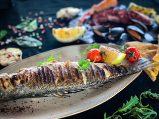 delicious grilled fish & lemon sauce
