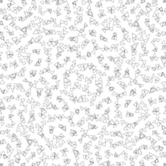 Seamless abstract hand drawn triangle pattern with hand painted irregular black outline shape in wavy movement. Graphic and modern design for scrapbooking, stationary, fashion and packaging design.