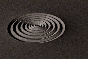 Fototapeta na wymiar Structure of circles, 3D illustration