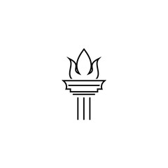 Torch  Logo Template vector symbol