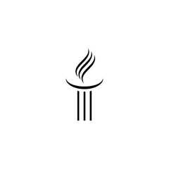 Torch  Logo Template vector symbol