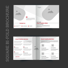 Corporate and Business minimal square bi fold brochure