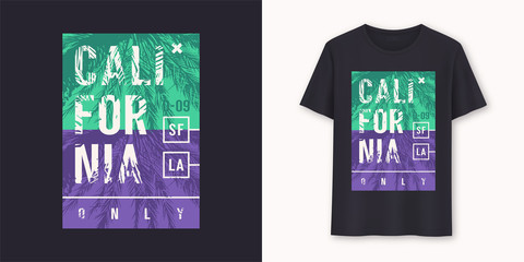 California only stylish graphic t-shirt vector design, poster, typography