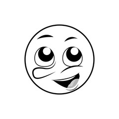 Emoticons laugh. Design template vector