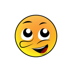 Emoticons laugh. Design template vector
