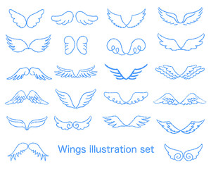 翼イラストセット © enra