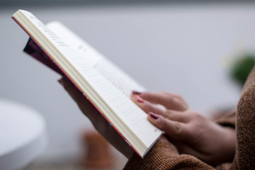 man reading a book
