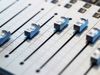 Closeup Of Mixing Board