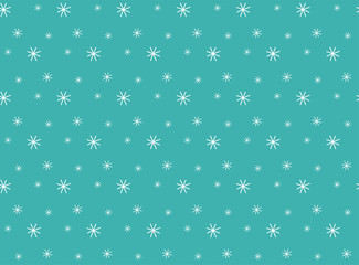Snowflakes on the blue background, vector pattern