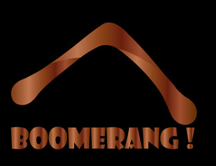 A boomerang stick, the iconic cultural symbol of Australian Aborigines.