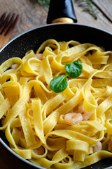Close-up of shrimp noodles