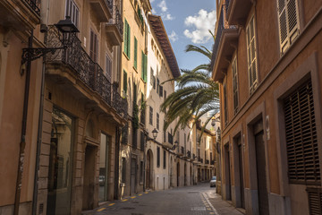 old street in palma mallorca