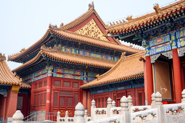 Halls Inside the Forbidden City, Beijing, China