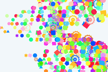 Abstract geometric pattern, colorful & artistic shapes for graphic design, catalog, illustration, graphic resources or background.