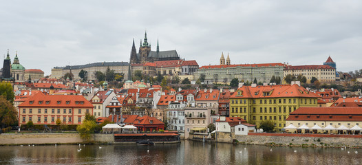 Obraz premium Prague Castle and Vltava river in Prague