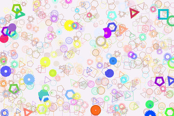 Abstract geometric pattern, colorful & artistic shapes for graphic design, catalog, illustration, graphic resources or background.