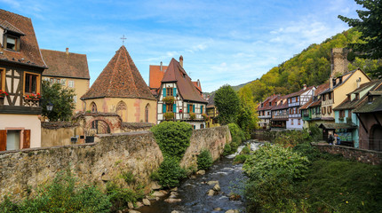 Fototapeta na wymiar village de Kaysersberg, Alsace, France