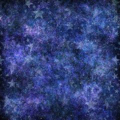 Night Outerspace Sky Abstract Background Illustration with Star Shapes