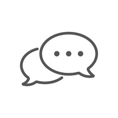 Image of the dialog in the form of two bubbles - line icon for sites, programs, etc. EPS 10