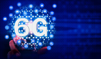 using a finger pointer 6G New generation telecommunication technology. Concepts about Internet Technology and Networking.