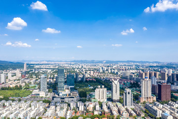 Fototapeta premium Nanjing City, Jiangsu Province, urban construction landscape