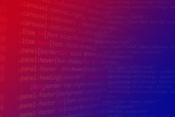 Obraz premium CSS and HTML code combine background image