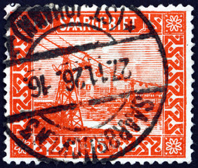 Postage stamp Saar, Germany 1923 Cable Railway, Ferne