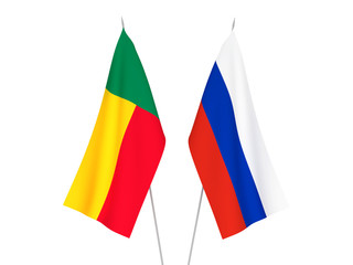 Russia and Benin flags