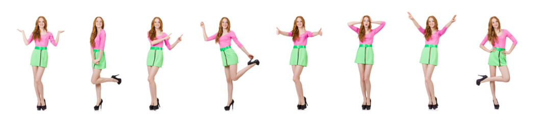 Woman isolated on the white background