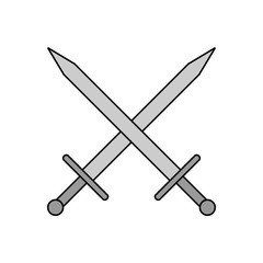 Crossed swords icon.