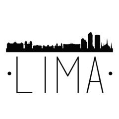 Lima Peru. City Skyline. Silhouette City. Design Vector. Famous Monuments.