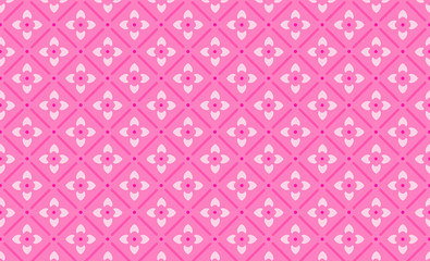 Seamless flower pattern on pink background.