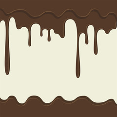 Dripping Melted Chocolates Isolated Background