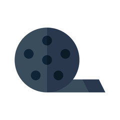 Icon movie in flat style. vector illustration and editable stroke. Isolated on white background.