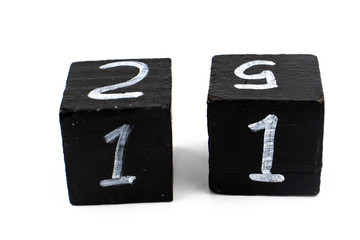 dice on white background