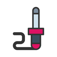 Icon audio jack in lineal color style. vector illustration and editable stroke. Isolated on white background.