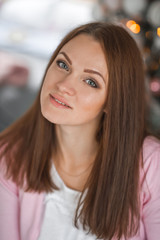 A beautiful girl with gorgeous long brown hair 2004.