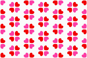 Vector seamless pattern illustration design on the theme of Valentines Day on February 14th. For printing on paper, wallpaper, covers, textiles, fabrics, for decoration, decoupage, and other.