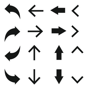 arow set symbol icon vector. for web design