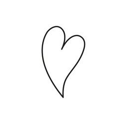 Hand drawn black heart isolated on white background. Vector illustration. Scribble heart. Love concept for Valentine's Day