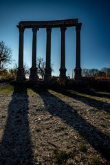 Fototapeta premium The Temple of Zeus of Diokaesareia ( Uzuncaburc ) Ancient City in Mersin, Turkey.