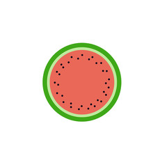 slice of watermelon isolated on white background
