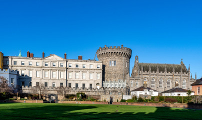 Fototapeta na wymiar Record Tower and Chapel Royal of Dublin Castle. Ireland