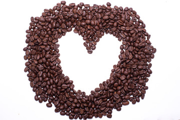 Heart shape coffee bean frame